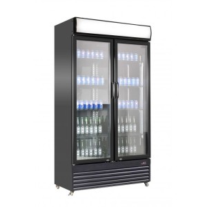 Šaldytuvas BEZ-780 GD, 2 stiklinės durys, juodas, 780 l, 7455.1394, Combisteel