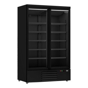 Šaldytuvas JDE-1000R BL, 2 stiklinės durys, juodas, 1000 l, 7455.2230, Combisteel