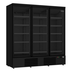 Šaldytuvas JDE-1530R BL, 3 stiklinės durys, juodas, 1530 l, 7455.2235, Combisteel