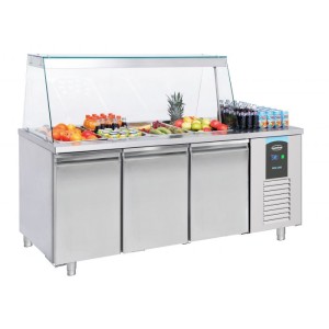Saladette, 3 doors, 4 x gn 1/1, 7489.5155, Combisteel