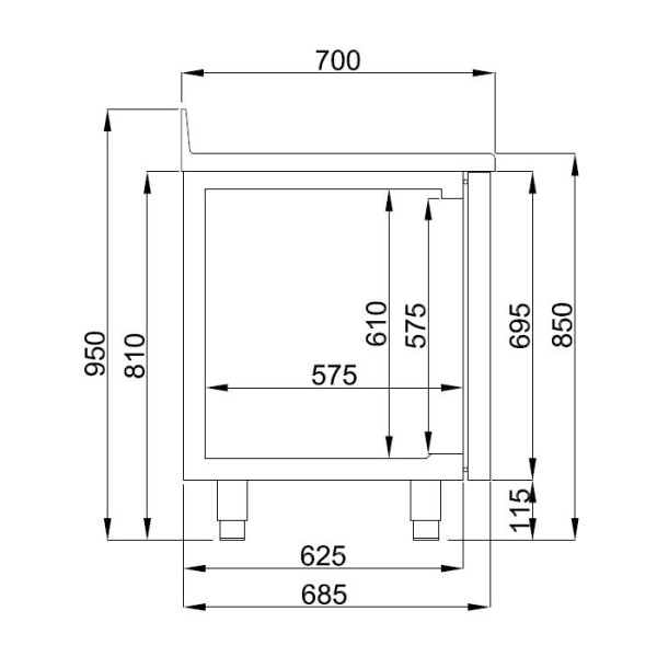 Refrigerated table 700