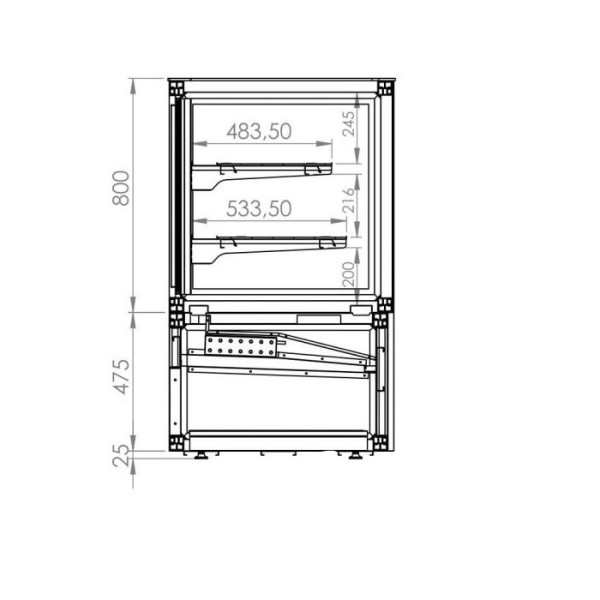 Refrigerated Display Case 750 L