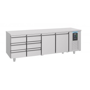 Refrigerated table 700, 2 doors, 6 drawers, energy line, 7489.5570, Combisteel