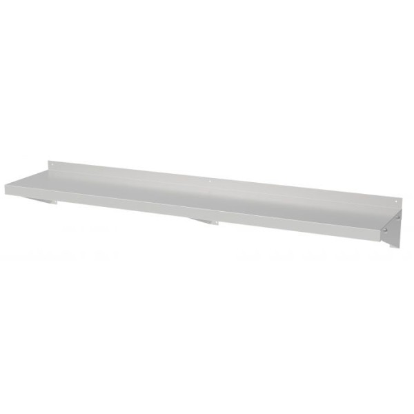 Stainless steel wall shelf with brackets