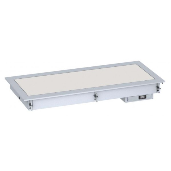 Built-in heated ceramic surface