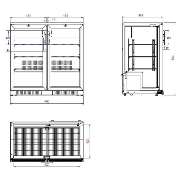 Bar refrigerator