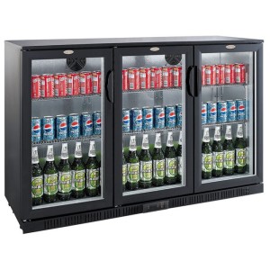 Bar refrigerator, black, 3 doors, 320 l, 7527.0040, Combisteel