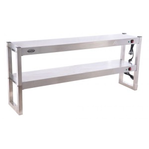 Šildoma lentyna, halogeno lempos, 2 lygiai, 1500x300x650 mm, 7539.0055, Combisteel