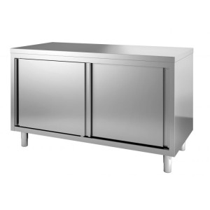 Stainless steel cabinet, sliding doors, 1000x600x850 mm, 7812.0090, Combisteel