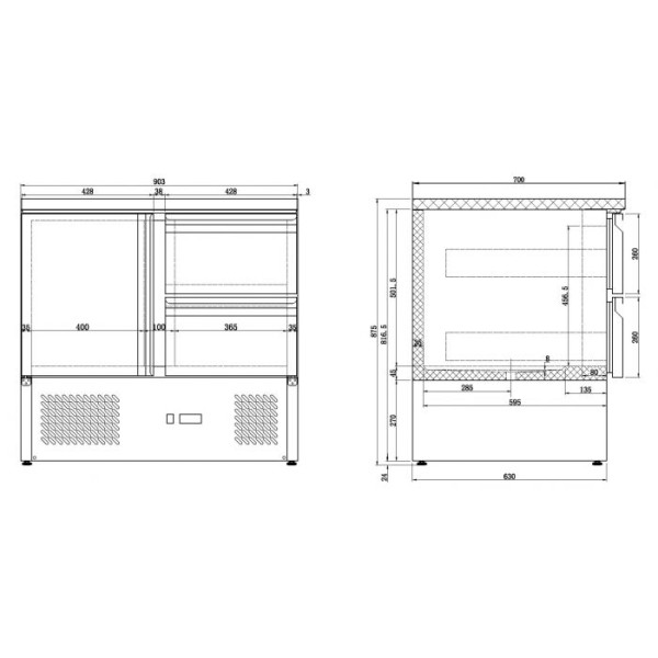 Refrigerated table