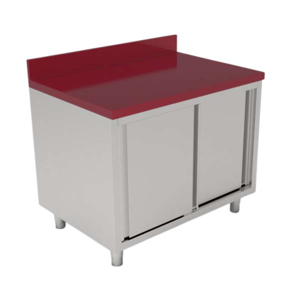 Butcher table with cabinet