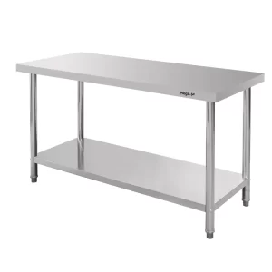 Stainless steel table with shelf, assembled, Standard, 1600x700x850 mm, MTP004380 (Kopija) (Kopija) (Kopija)