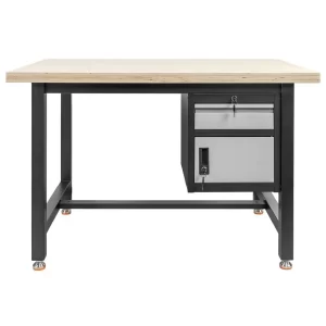 Darbo stalas su įrankių spintele su vartomomis durelėmis ir stalčiumi, 1200x750x800 mm, MPP001395, Mega-M