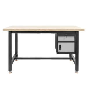 Darbo stalas su įrankių spintele su vartomomis durelėmis ir stalčiumi, 1500x750x800 mm, MPP001399, Mega-M