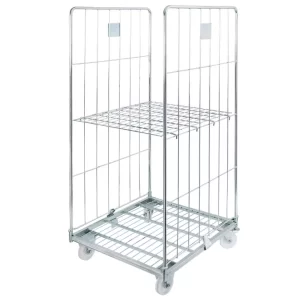 Konteinerinis vežimėlis su lentyna, 820x770x1770 mm, Rollcage, Mega-M